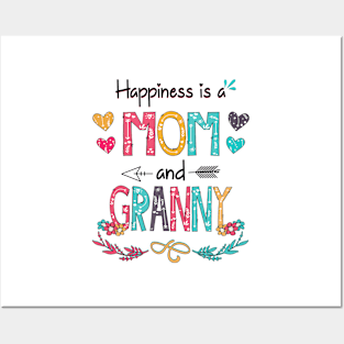 Happiness Is A Mom And Granny Wildflower Happy Mother's Day Posters and Art